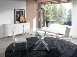 Angel Cerda Stylish White Wood And Chrome Sideboard For Modern Interiors - thumbnail 3