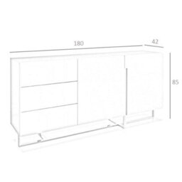 Angel Cerda Stylish White Wood And Chrome Sideboard For Modern Interiors - thumbnail 7
