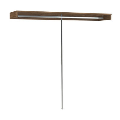 Spacepro Walnut Effect Large Wardrobe Bedroom Hanging Shelf & Hanging Rail Storage Kit (H)2800mm (L)2400mm (D)500mm - image 1