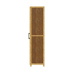 Living And Home 4-Tier Narrow Bookcase Storage Cabinet With Acrylic Door - thumbnail 3