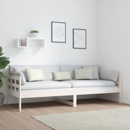 Berkfield Day Bed White Solid Wood Pine 80X200 Cm - thumbnail 4