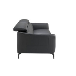 Angel Cerda Stylish Black Leather 2-Seater Sofa For Modern Living Rooms - thumbnail 6