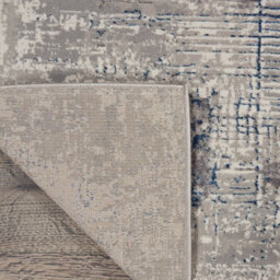 Ivory Blue Modern Easy To Clean Floral Optical/ (3D) Rug For Dining Room Bedroom Living Room-66 X 229Cm (Runner) - thumbnail 9