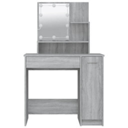 Walplus Dressing Table With Led Grey Sonoma 86.5X35X136 Cm - thumbnail 5
