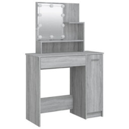 Walplus Dressing Table With Led Grey Sonoma 86.5X35X136 Cm - thumbnail 3