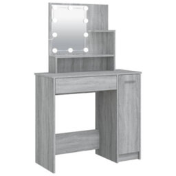 Walplus Dressing Table With Led Grey Sonoma 86.5X35X136 Cm - thumbnail 2