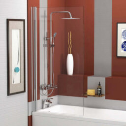 Royal Bathrooms Cesar 1500 X 700mm Acrylic Square Edged Single Ended White Straight Bath With Chrome Wall Profile Screen & Front Panel - thumbnail 5