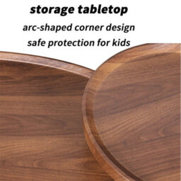 2Pcs Industrial Nesting Coffee Table Centre Accent Table - thumbnail 3
