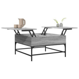 Berkfield Coffee Table Grey Sonoma 80X80X45 Cm Engineered Wood And Metal - thumbnail 4