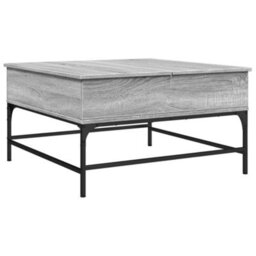 Berkfield Coffee Table Grey Sonoma 80X80X45 Cm Engineered Wood And Metal - thumbnail 2