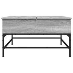 Berkfield Coffee Table Grey Sonoma 80X80X45 Cm Engineered Wood And Metal - thumbnail 5