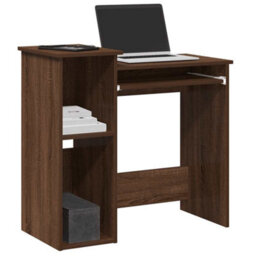 Walplus Desk With Shelves Brown Oak 84X40X78 Cm Engineered Wood