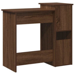 Walplus Desk With Shelves Brown Oak 84X40X78 Cm Engineered Wood - thumbnail 7