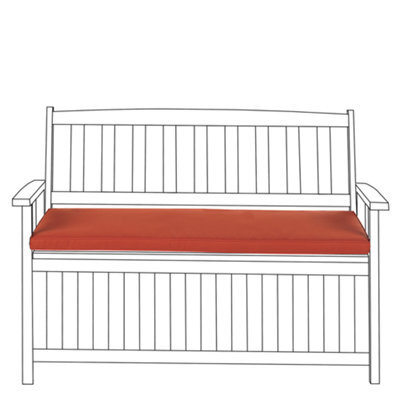 Beliani Bench Seat Pad Cushion Sovana 45 X 110 Cm Dark Red - image 1