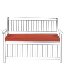 Beliani Bench Seat Pad Cushion Sovana 45 X 110 Cm Dark Red - thumbnail 1