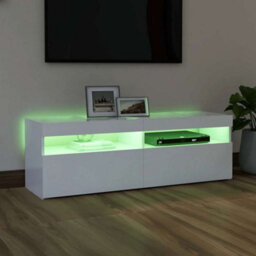 Berkfield Modern Tv Cabinet With Led Lights White 120X35X40 Cm - thumbnail 5
