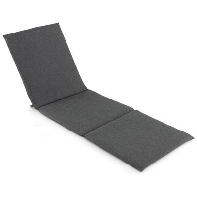 Costway Outdoor Lounge Chair Cushion Indoor Outdoor Tri-Fold Lounger Pad W/ Straps - image 1