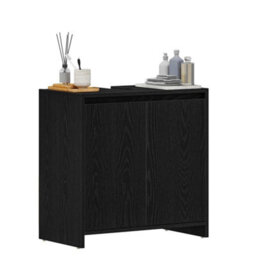 Berkfield Bathroom Cabinet Black Oak 60X33X61 Cm Engineered Wood - thumbnail 4