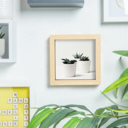 "Nicola Spring 3D Box Photo Frames - 6"" X 6"" - Light Brown - Pack Of 2" - thumbnail 6