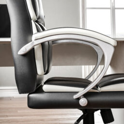Lassic Vida Designs Henderson Black & White Executive Office Computer Chair Ukfr Adjustable Swivel  Pu Faux-Leather - thumbnail 5