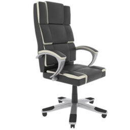 Lassic Vida Designs Henderson Black & White Executive Office Computer Chair Ukfr Adjustable Swivel  Pu Faux-Leather - thumbnail 8
