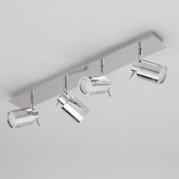 Litecraft Hugo Chrome 4 Light Ceiling Spotlight Bar - thumbnail 4
