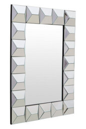 Orsina Taranto Wall Mirror, Clear, Silver, Synthetic, Glass - thumbnail 3