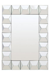 Orsina Taranto Wall Mirror, Clear, Silver, Synthetic, Glass - thumbnail 1