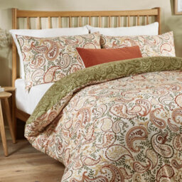 Duvet Day Anika Paisley Printed Soft Touch Duvet Cover Set, Double, Multi - thumbnail 3
