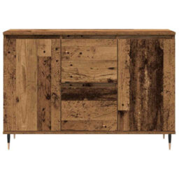 Berkfield Sideboard With Doors & Drawers Old Wood 101,5X35X70 Cm - thumbnail 6