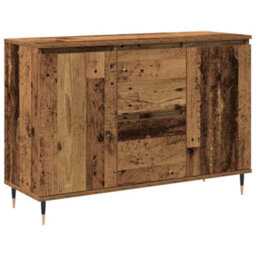 Berkfield Sideboard With Doors & Drawers Old Wood 101,5X35X70 Cm - thumbnail 2