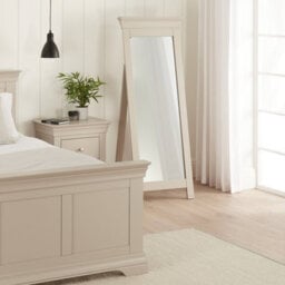 The Furniture Market Wilmslow Dove Grey Painted Cheval Full Length Dressing Mirror H 1485mm X W 600mm X D 60mm - thumbnail 2