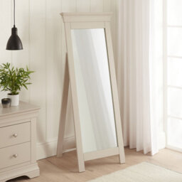 The Furniture Market Wilmslow Dove Grey Painted Cheval Full Length Dressing Mirror H 1485mm X W 600mm X D 60mm