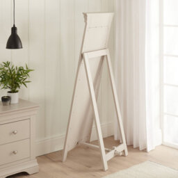 The Furniture Market Wilmslow Dove Grey Painted Cheval Full Length Dressing Mirror H 1485mm X W 600mm X D 60mm - thumbnail 4