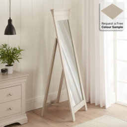The Furniture Market Wilmslow Dove Grey Painted Cheval Full Length Dressing Mirror H 1485mm X W 600mm X D 60mm - thumbnail 3