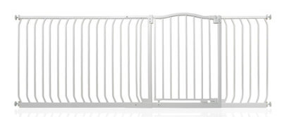 Bettacare Curved Top Dog Gate, 198Cm - 207Cm, Matt White, Pressure Fit Pet Gate For Dog And Puppy, Pet And Dog Barrier - image 1