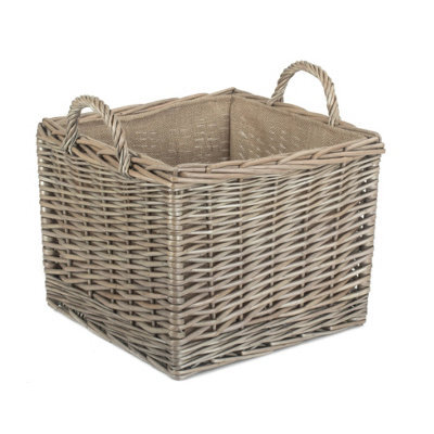 Red Hamper Large Grey Paper Rope Deep Tray - image 1