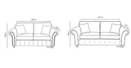 Gamzo Outlet 3+2 Seater Sofa Set Full Back Leather Couch With Strong Wooden Frame And Padded Curved Arms - thumbnail 8