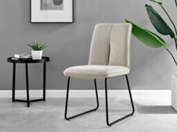 Furniturebox Uk Adley Grey Concrete Effect Storage Dining Table & 4 Taupe Halle Chairs - thumbnail 9