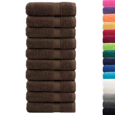Berkfield Durable Premium Shower Towels Solund 10Pcs Brown 70X140Cm 600Gsm