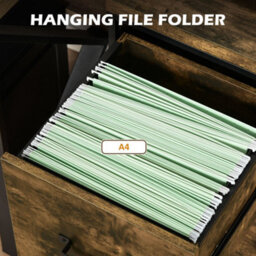 Vinsetto 70Cm Vertical Office Filing Cabinet W/ 2 Drawer, Hanging File Folder - thumbnail 5