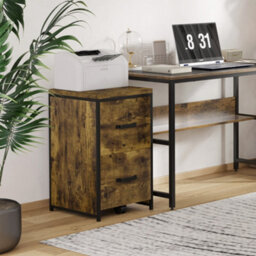 Vinsetto 70Cm Vertical Office Filing Cabinet W/ 2 Drawer, Hanging File Folder - thumbnail 1