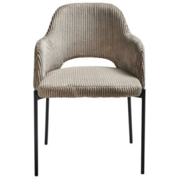 Beliani Set Of 2 Dining Chairs Raton Corduroy Taupe - thumbnail 6