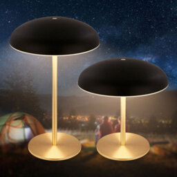 Briloner Rechargeable Led Table Lamp Night Light Bedside Bar Cordless Dimmable Black Gold - thumbnail 3