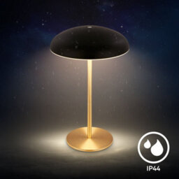 Briloner Rechargeable Led Table Lamp Night Light Bedside Bar Cordless Dimmable Black Gold - thumbnail 8