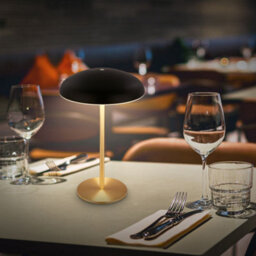 Briloner Rechargeable Led Table Lamp Night Light Bedside Bar Cordless Dimmable Black Gold - thumbnail 9