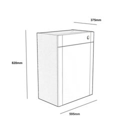 Ashford Matt Kombu Green Shaker Freestanding Toilet Cabinet (H)820mm X (W)595mm - thumbnail 2