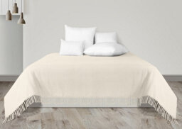 Ehc Waffle Cotton Woven King Size Sofa Throw 3 Seater Sofa/ Chair/ Double Bed, 228 X 254 Cm, Cream - thumbnail 4