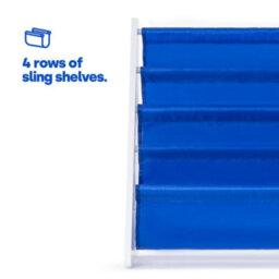 Livivo Childrens Bookcase Blue 4 Tier Kids Sling Bookshelf - thumbnail 3