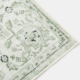 Ohs Vintage Print Washable Rug Non Slip Floor Carpet Mat Runners, Green - 160 X 230Cm - thumbnail 3